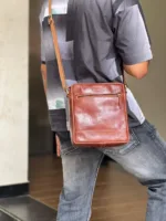 TANWOOD Pure Leather Messenger Sling, Shoulder, Multi-Functional Travel Bag - Image 9