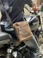 TANWOOD Pure Leather Messenger Sling, Shoulder, Multi-Functional Travel Bag