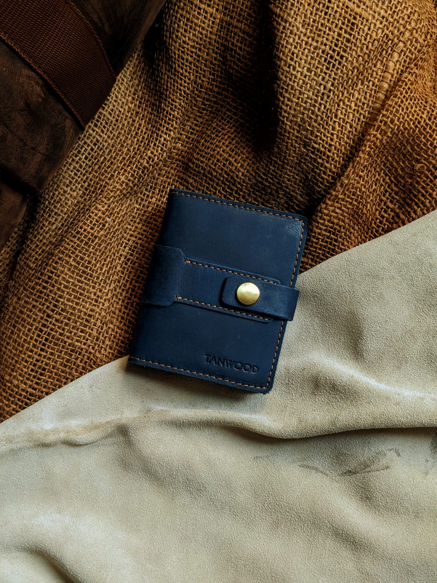 TANWOOD Handcrafted Snap Card Wallet - Tanwood Leather