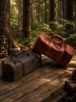 TANWOOD Travel Weekender  Duffle Bag Pure Leather- 30ltr Capacity - Image 4