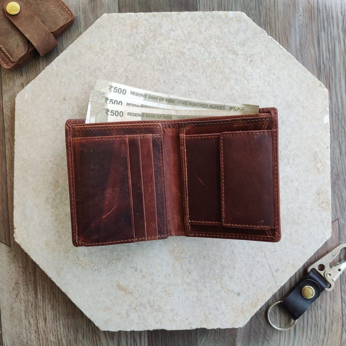 TANWOOD Oil pullup leather notecase wallet - Tanwood Leather