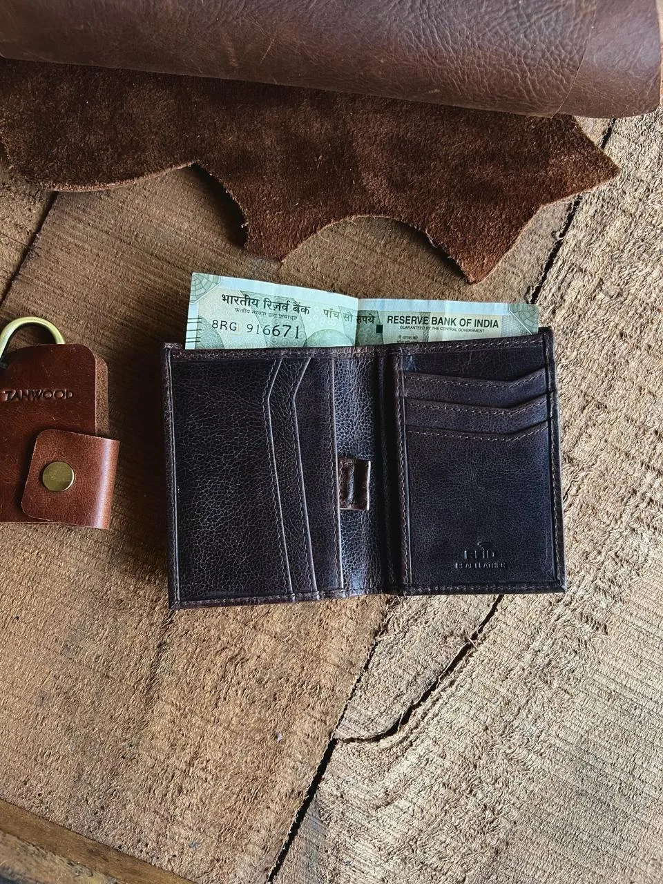 TANWOOD Leather Quick Pull Card Holder Wallet - Image 7