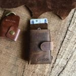 TANWOOD  LEATHER RFID POP-UP CARD WALLET