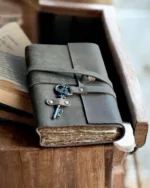 TANWOOD Handmade Leather Travel Key Diary/Journal/Paper Notebook/brown