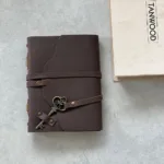TANWOOD Handmade Leather Travel Key Diary/Journal/Paper Notebook/brown