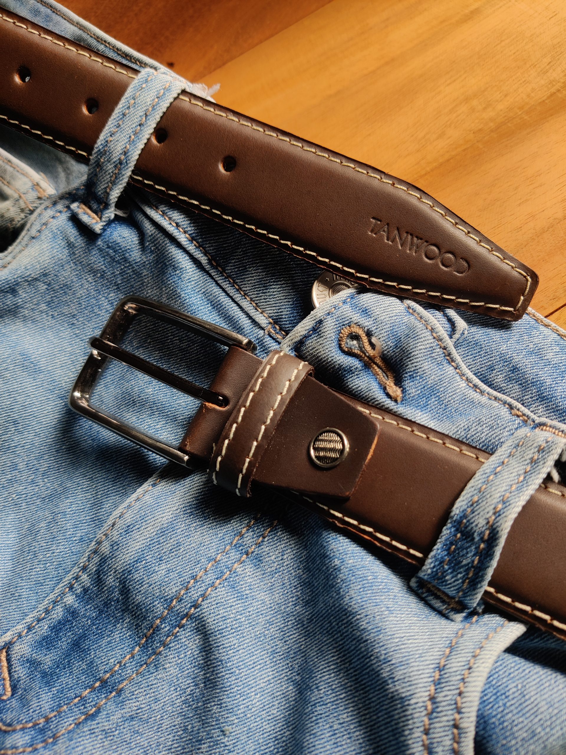 TANWOOD pure leather profile belts- brown shade - Tanwood Leather