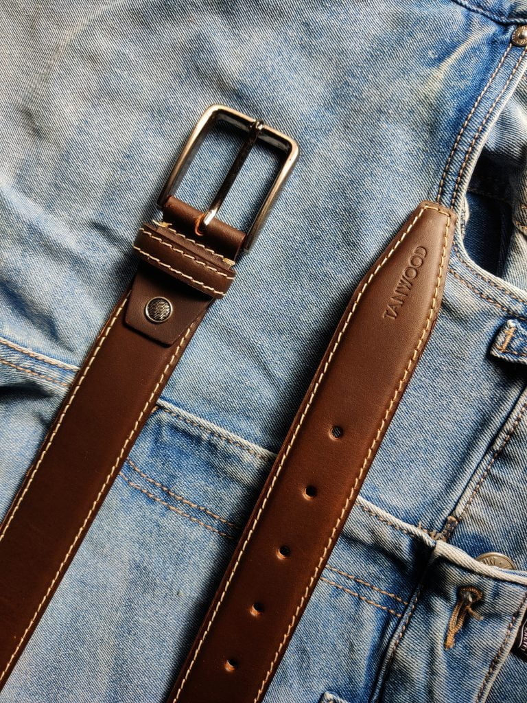 TANWOOD pure leather profile belts- brown shade - Tanwood Leather