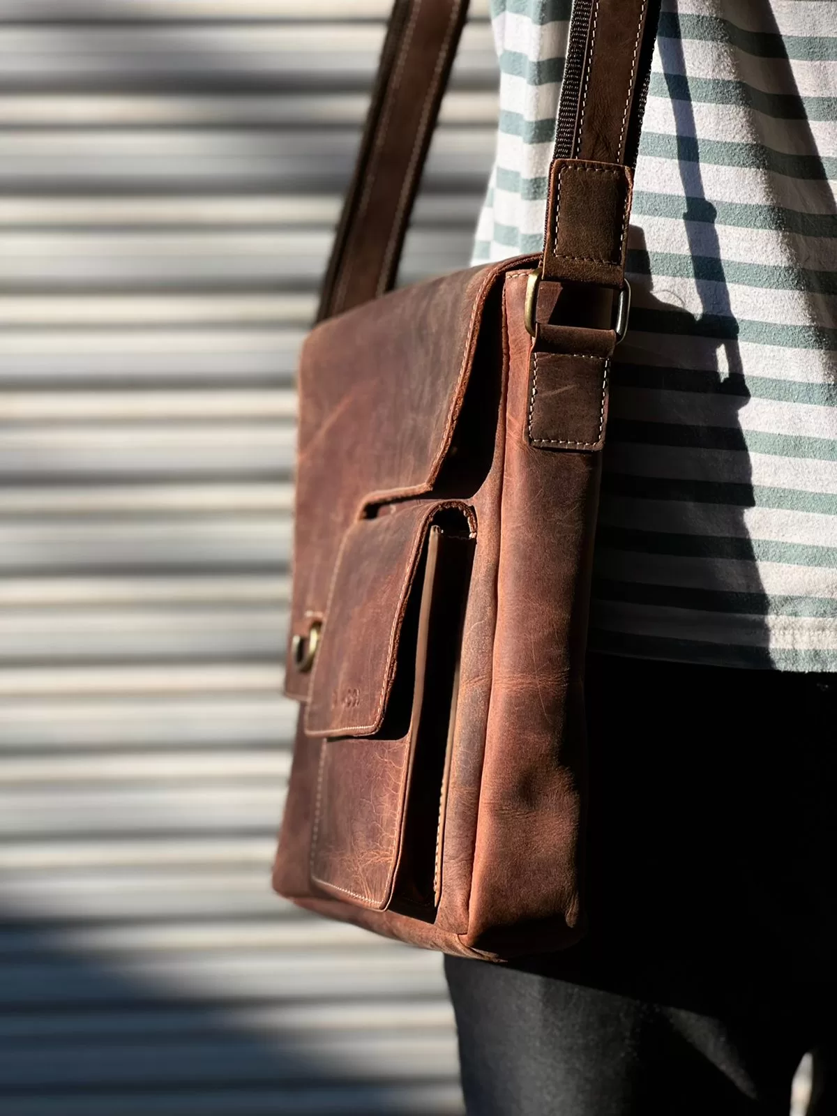 Cooper Messenger sling Bags - Tanwood Leather