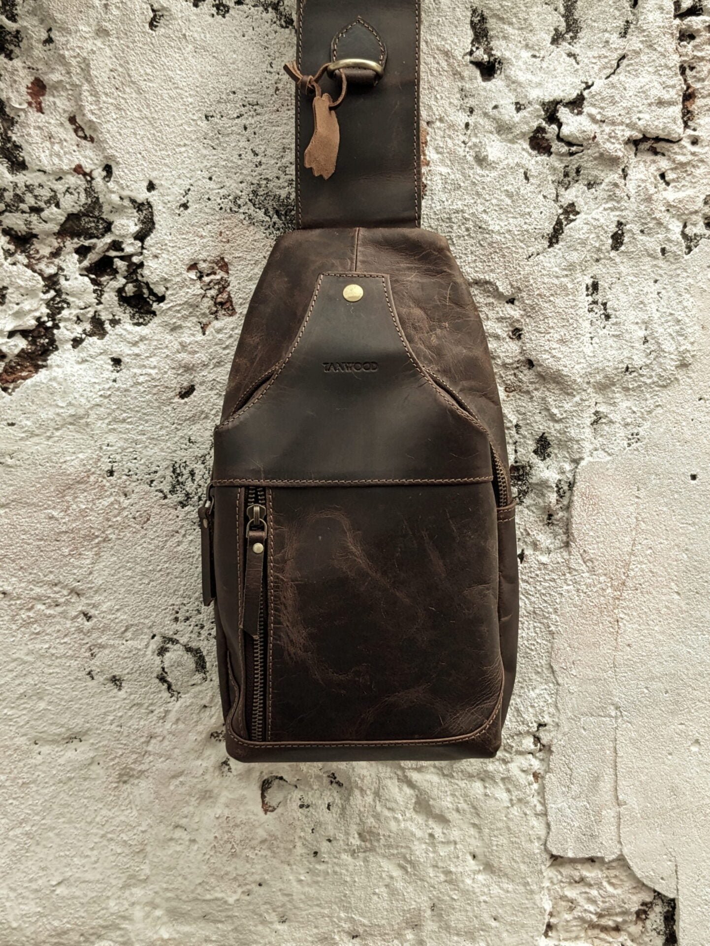TANWOOD Unisex Cross Body Backpack Tanwood Leather