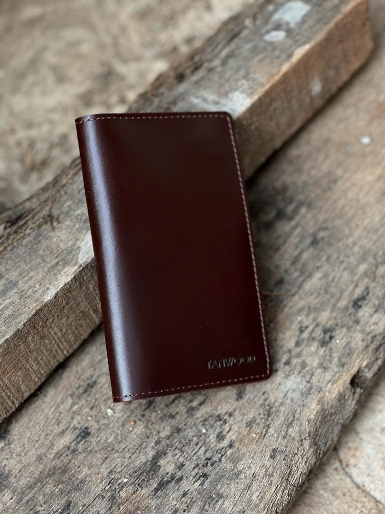 TANWOOD Pure leather Long Wallet - with Magnetic closure - Tanwood Leather