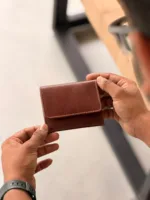 TANWOOD Leather Unisex Magnetic Capsule Wallet