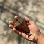 TANWOOD Pure Leather Triangle Keychain