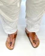 TANWOOD Leather Handcrafted Unisex Slipper - Tan - Image 3