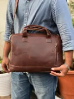 TANWOOD Leather Mini Cooper 14inch Laptop bag - Image 4