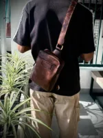 TANWOOD Leather Minimal Street Life Cross Body - Sling Bag - Image 5