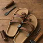TANWOOD LEATHER Handcrafted  Casual Slipper- Tan