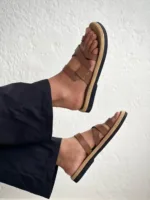 TANWOOD LEATHER Handcrafted  Casual Slipper- Tan - Image 2