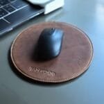TANWOOD Pure Leather Round - Mousepad