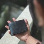 TANWOOD Leather Utility Bifold Wallet - RFID - Black