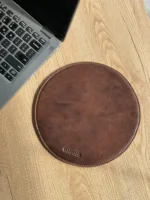 TANWOOD Pure Leather Round - Mousepad - Image 4