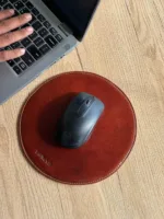 TANWOOD Pure Leather Round - Mousepad - Image 3