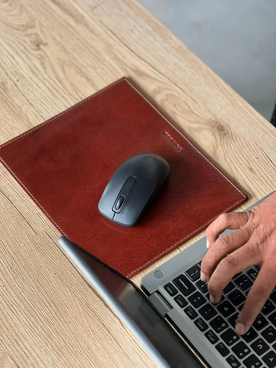 WhatsApp Image 2026-06-01 at 4.32.27 PM TANWOOD Pure Leather Square - Mouse Pad - Image 1