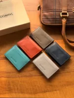 TANWOOD Leather Parker Card Holder Wallet - RFID