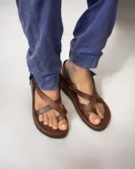 TANWOOD Full Leather Back Strap Sandal - Brown - Image 4