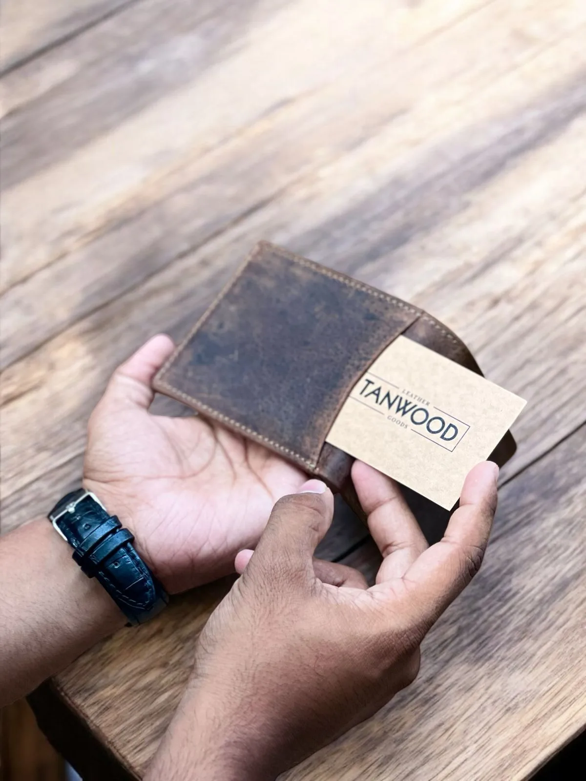 TANWOOD Leather Rugged Bifold Wallet - RFID - Image 5