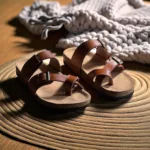 TANWOOD LEATHER Handcrafted Cross Slipper- TAN