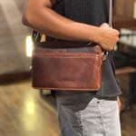 TANWOOD Leather Unisex Dopp Kit With - Sling