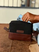 TANWOOD Leather Unisex Messenger  Dopp Kit With - Sling - Image 6