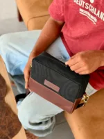 TANWOOD Leather Unisex Messenger  Dopp Kit With - Sling - Image 5