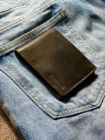 TANWOOD Leather Utility Bifold Wallet - RFID