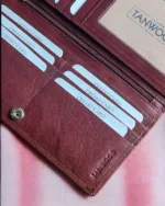 TANWOOD LEATHER Ladies long - wallet with Handwork Flower design - Image 6