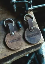 TANWOOD PURE LEATHER Round Keychain - 2pcs - Image 2