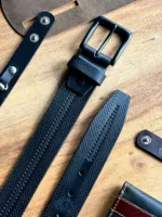 TANWOOD PURE LEATHER HECTOR BELT - Black