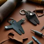 TANWOOD Pure Leather Hugman Keychain - 2 pcs Set