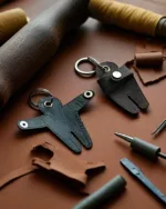 TANWOOD Pure Leather Hugman Keychain - 2 pcs Set