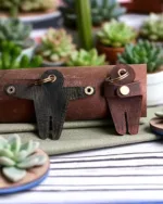 TANWOOD Pure Leather Hugman Keychain - 2 pcs Set - Image 2