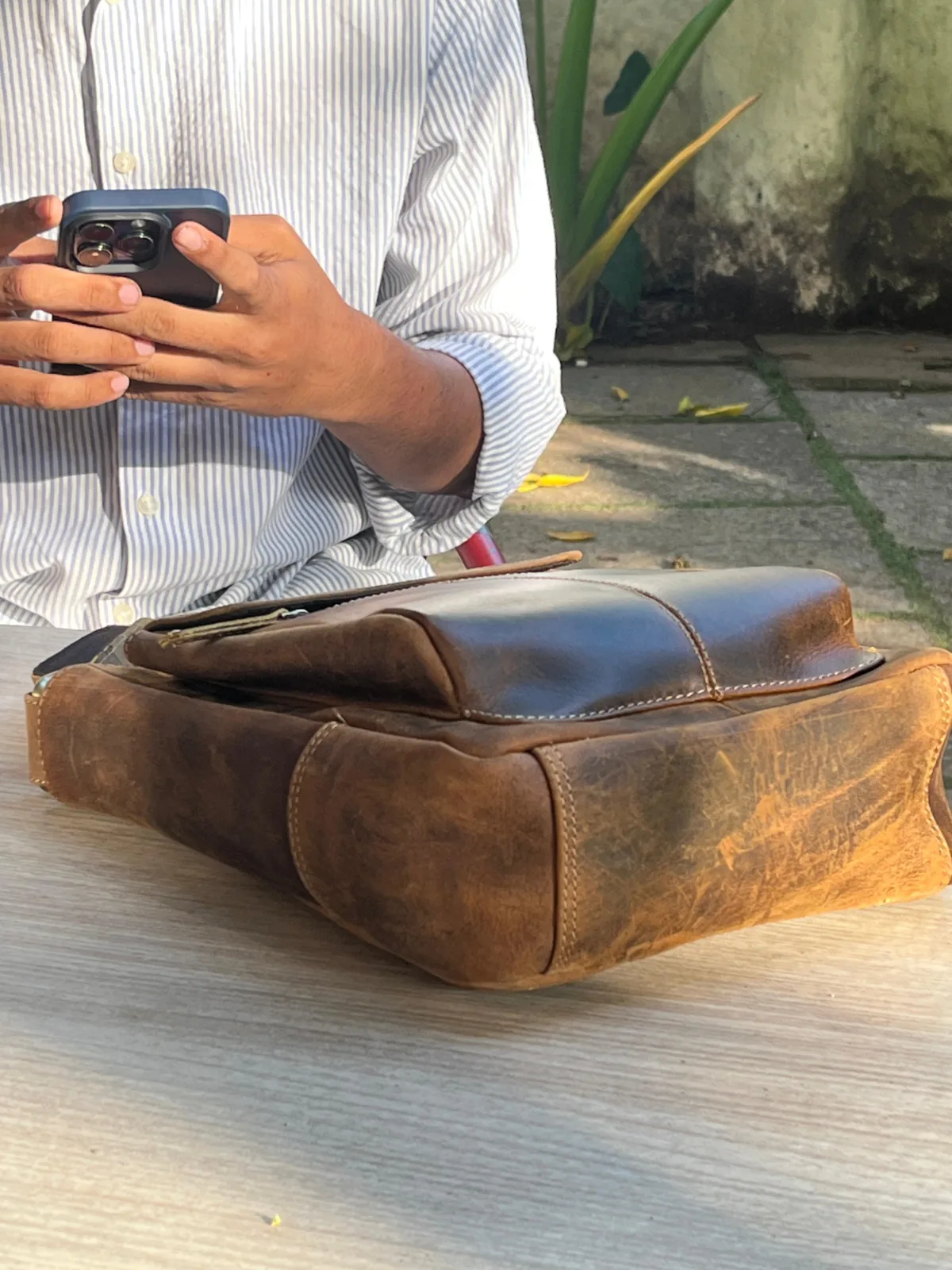 TANWOOD LEATHER RUSTIC SLING - BAG - Image 8