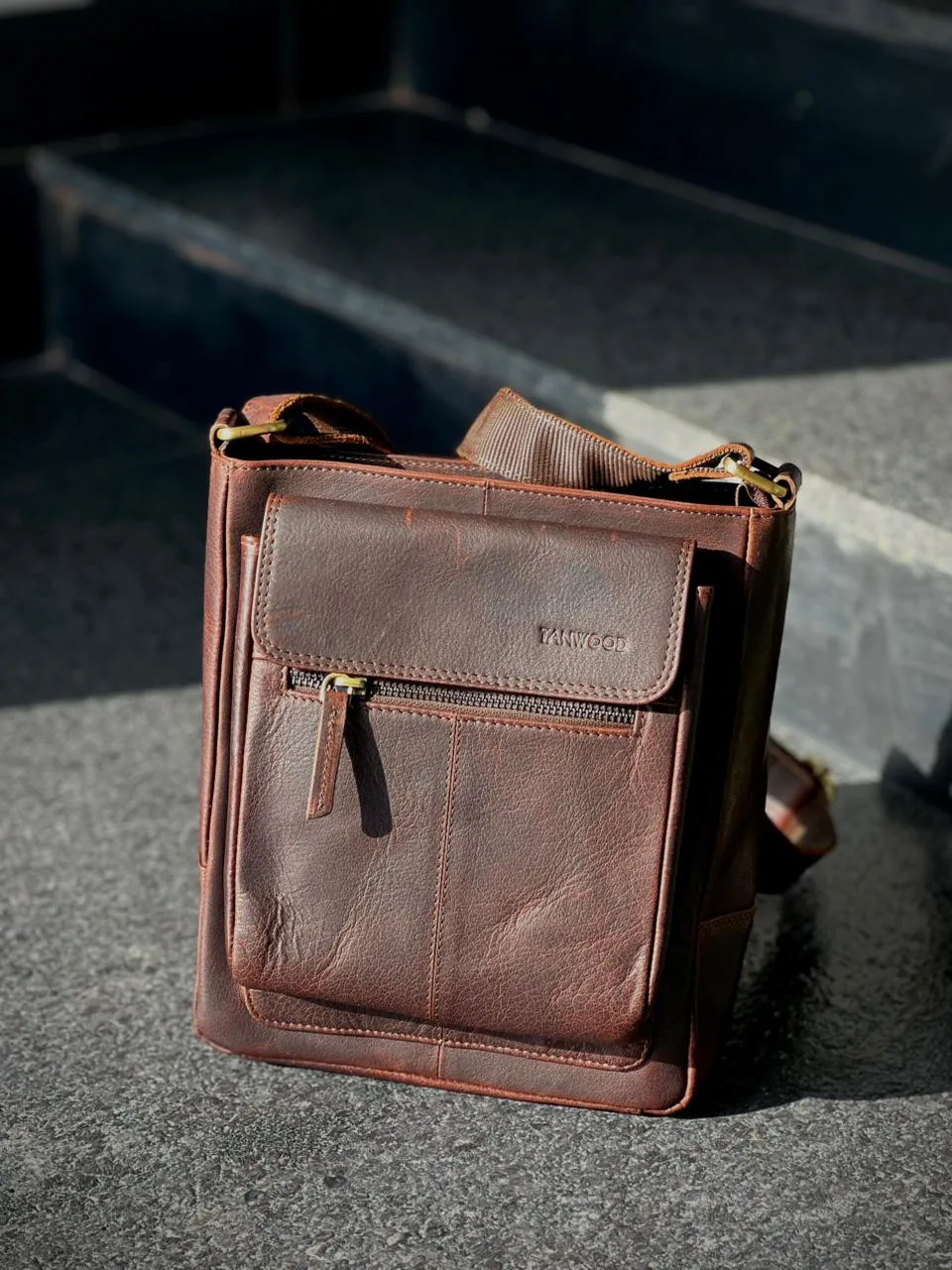 WhatsApp Image 2026-09-03 at 12.35.01 PM TANWOOD LEATHER RUSTIC SLING - BAG - Image 1