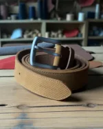 TANWOOD LEATHER NUBUCK Tan - Belt - Image 2