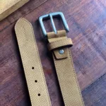 TANWOOD LEATHER NUBUCK Tan - Belt