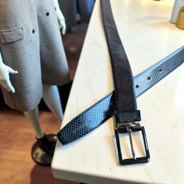 TANWOOD LEATHER Crocodile Reversible Belt - Taiwan buckle