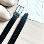 TANWOOD LEATHER Crocodile Reversible Belt - Taiwan Silver buckle - Image 2