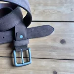 TANWOOD LEATHER NUBUCK Brown - Belt - Image 3