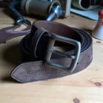 TANWOOD LEATHER NUBUCK Brown - Belt - Image 2