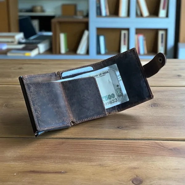 TANWOOD LEATHER Fold - POPUP Wallet