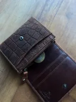 TANWOOD LEATHER Unisex Croco Flap - Wallet - Image 4